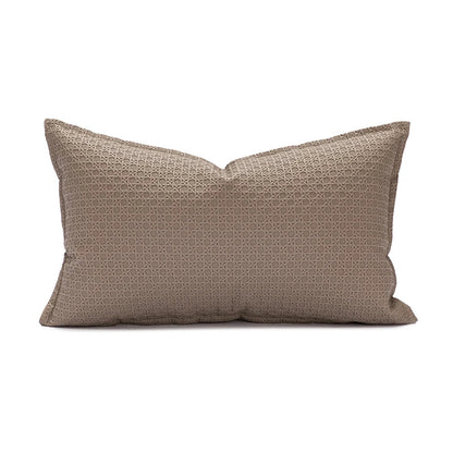 DecorBites™ Brown Beige Faux Leather Cushion Cover 45x45cm for Home Sofa Living Room
