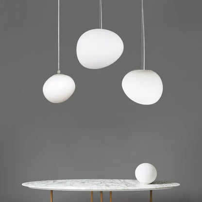 DecorBites™ Glass Ball LED Pendant Light - Modern White Nordic Hanging Fixture