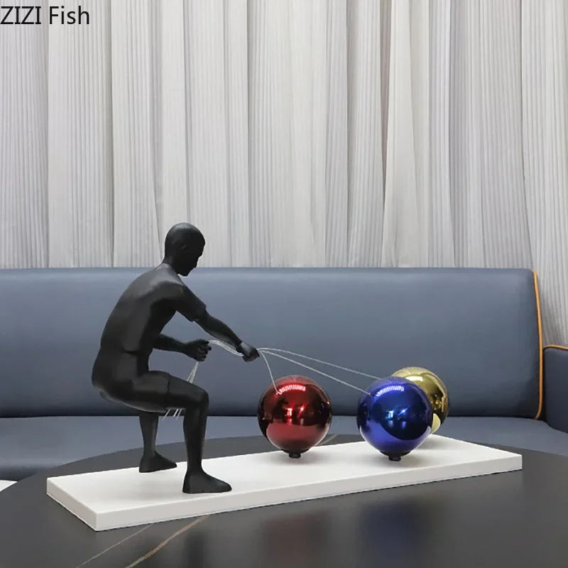 DecorBites™ Abstract Character Metal Sculpture Desk Ornament Aesthetic Room Decor
