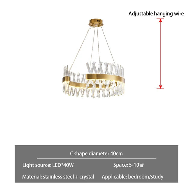 DecorBites™ Crystal Chandelier: Luxury LED Pendant Lighting for Hotel, Lobby, Living Room