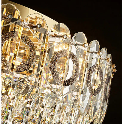 DecorBites™ Crystal Ceiling Lamp: Modern Simple Golden Round Light for Living Room, Bedroom, Study