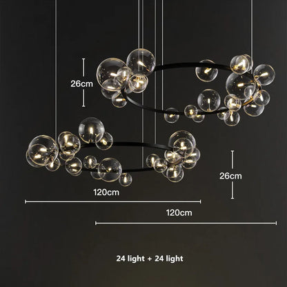 DecorBites™ Glass Ball G9 LED Chandelier: Modern Minimalist Nordic Design
