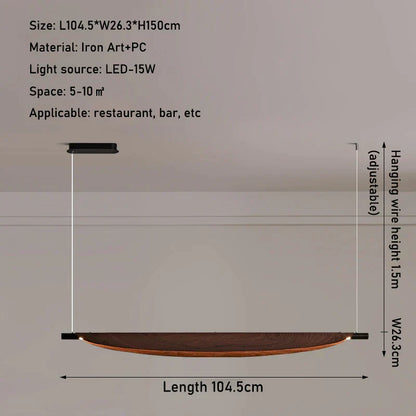 DecorBites™ LED Wabi Sabi Chandelier: Modern Japanese Dining Table Pendant Light for Home, Office, and Bar