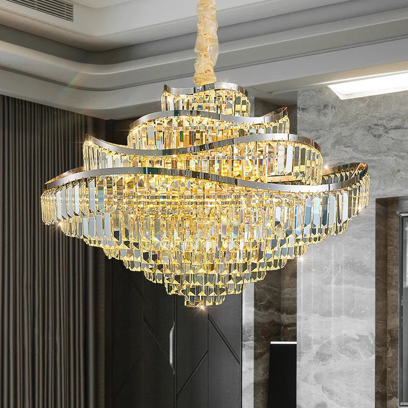 DecorBites™ Crystal Chandelier LED Lighting for Luxury Living Room, Bedroom, Dining Room