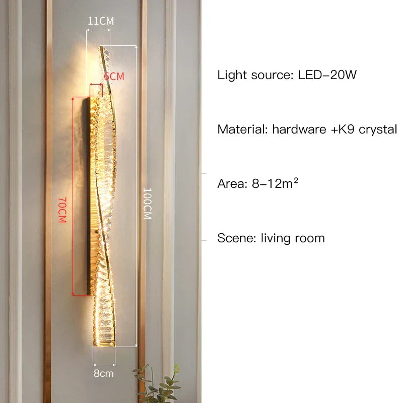 DecorBites™ Crystal Luxe Wall Sconce - Glamorous Bedroom & Bathroom Lighting