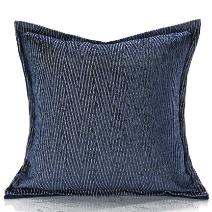DecorBites™ Blue Geometry Jacquard Pillow Cover 45x45cm Sofa Decoration