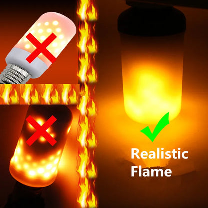 DecorBites™ LED Flame Light Bulb 4 Modes Party Flame Effect Light for KTV Festival Garden Decor