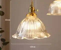 DecorBites™ Blue Glass Pendant Lights for Bedroom Dinning Living Room