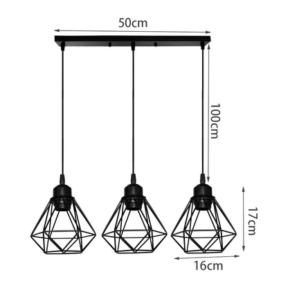 DecorBites™ Iron Frame Pendant Chandelier for Modern Indoor Lighting