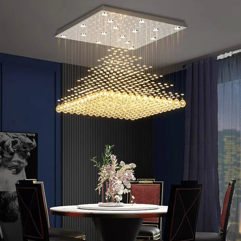DecorBites™ Crystal Chandelier | Dining Room Pendant Light | Indoor Ceiling Fixture