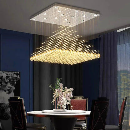 DecorBites™ Crystal Chandelier | Dining Room Pendant Light | Indoor Ceiling Fixture