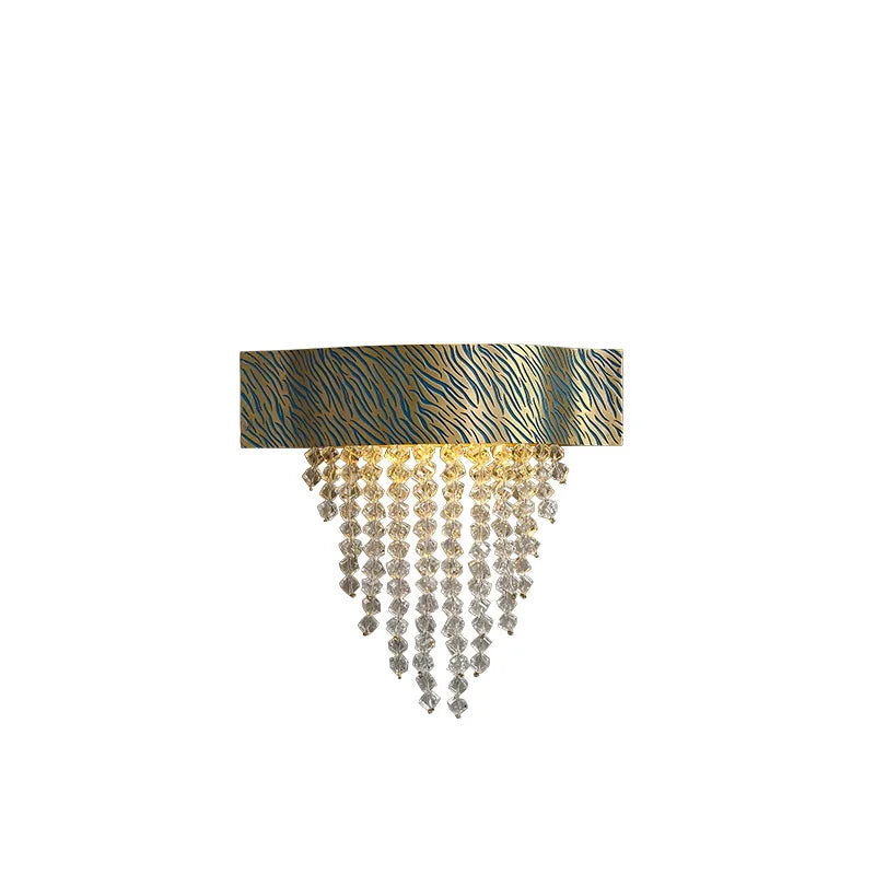 DecorBites™ Blue Copper Crystal LED Ceiling Chandelier for Dinning Room