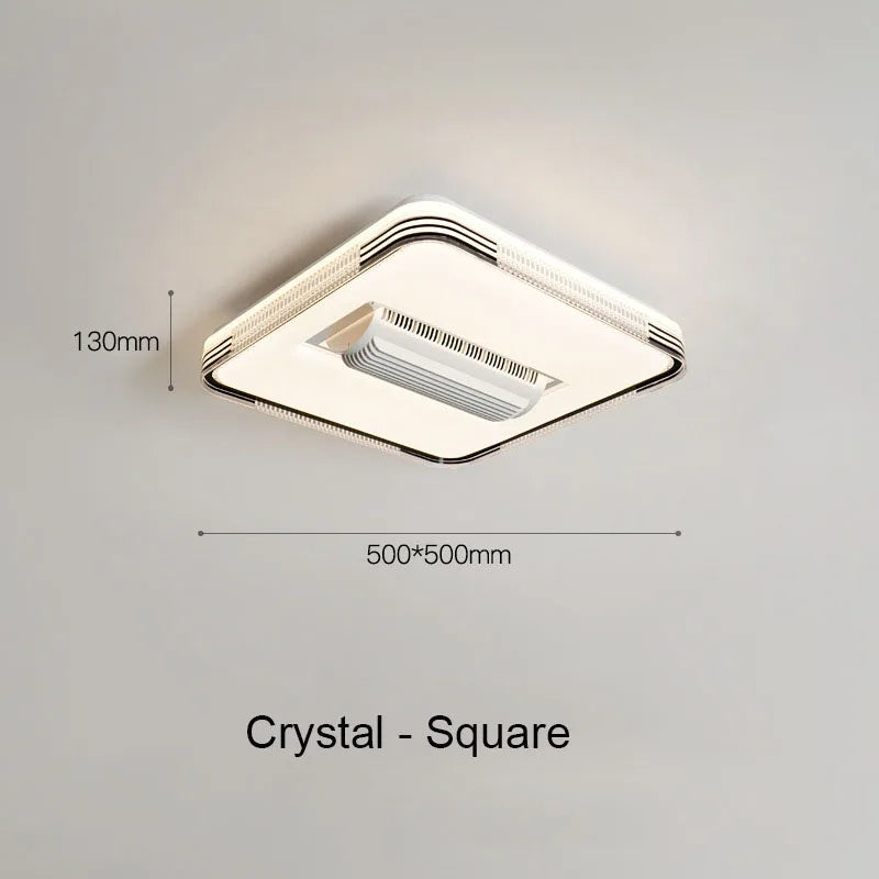 DecorBites™ Crystal Bladeless Ceiling Fan Chandelier with LED Light, Silent Ventilator