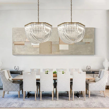 DecorBites™ Black Gold Crystal Glass Ceiling Pendant Lights, Luxury Nordic Dining Table Lighting Lamps