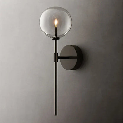 DecorBites™ Clear Glass Ball Long Wall Sconce - Retro Style for Living Room, Bedroom, Kitchen
