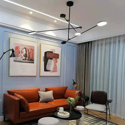 DecorBites™ Black Metal LED Pendant Light: Minimalist Living Room Fixture