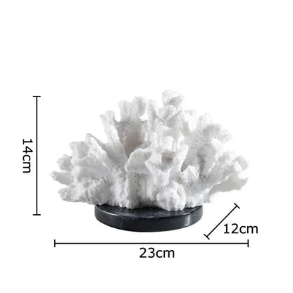 DecorBites™ Coral Resin Sculpture: Modern Desk Decor & Artwork Crafted Landscape Ornaments