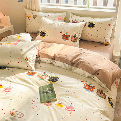 DecorBites™ Cartoon Printed Cotton Duvet Cover for Kids & Teens Beddings
