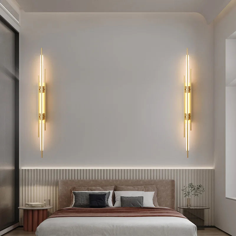 DecorBites™ Acrylic Copper Wall Sconce 80/100cm Minimalist Living Room Lights