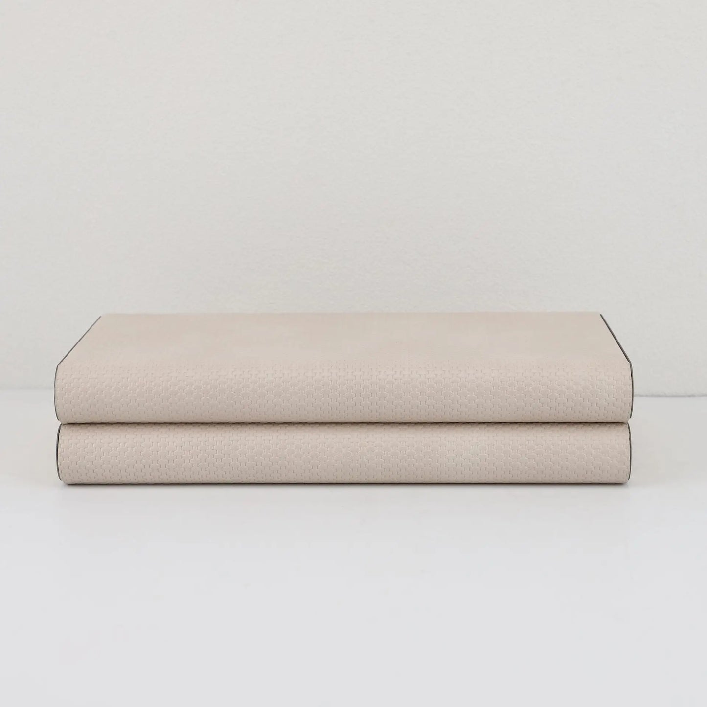 DecorBites™ Beige Leather Metal-edged Jewelry Box & Storage Container