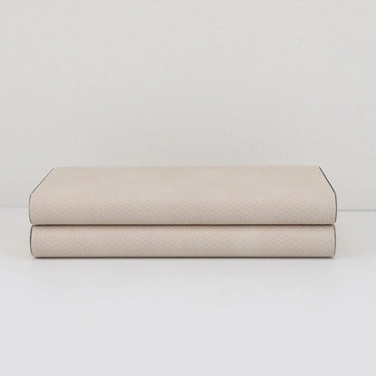 DecorBites™ Beige Leather Metal-edged Jewelry Box & Storage Container