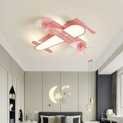 DecorBites™ Kids Room Airplane Ceiling Fan Light Fixture