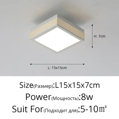 DecorBites™ Black White LED Ceiling Lights Modern Minimalist Bedroom Study Lighting Fixtures