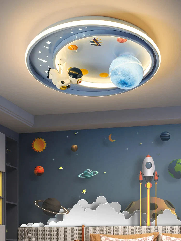 DecorBites™ Astronaut Astros Planet Ceiling Light for Child's Bedroom