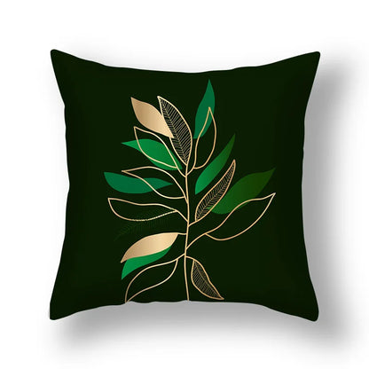 DecorBites™ Ginkgo Leaves Print Sofa Pillowcase 45x45cm Modern Nordic Chair Cushion Cover