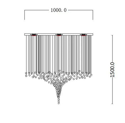 DecorBites™ Crystal Chandelier: Modern Staircase LED Lighting for Hallway & Lobby