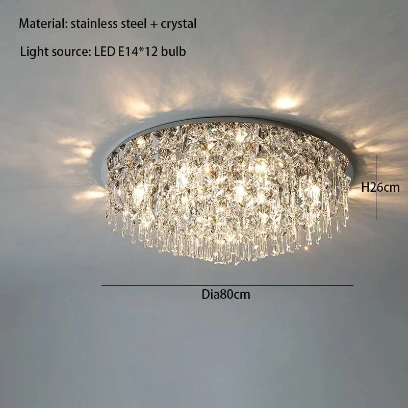 DecorBites™ Crystal Ceiling Lamp: Luxury Modern LED Ceiling Light for Home Indoor Lighting