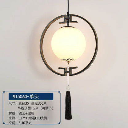 DecorBites™ Chinoiserie Retro Chandelier: Study Bedroom Dining Room Industrial Lighting