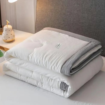 DecorBites™ Cooling Cotton Quilt with Washable Core for Single Bed in Dorm