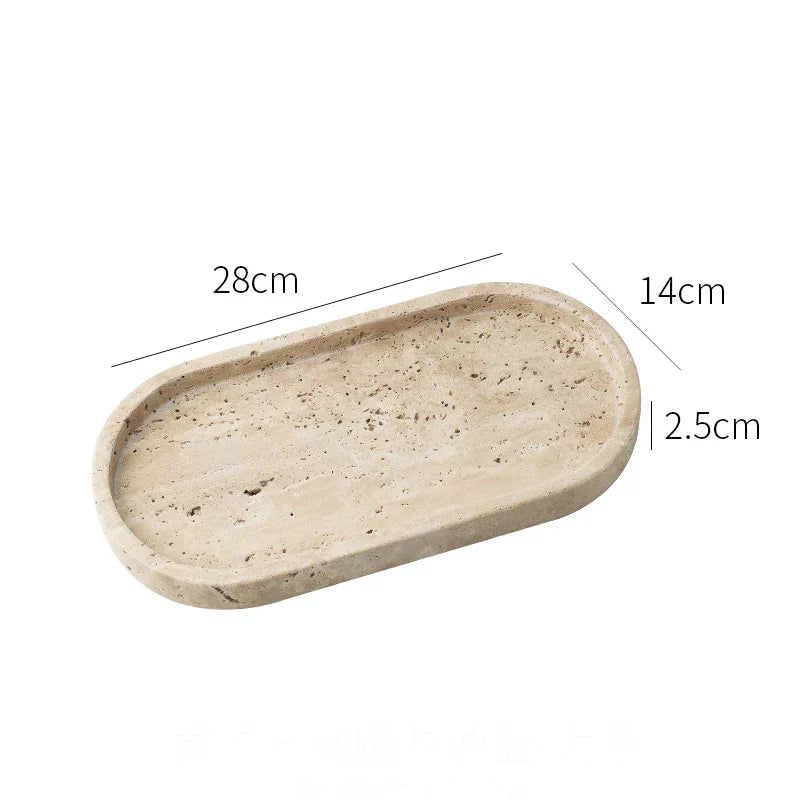 DecorBites™ Calacatta Marble Vanity Tray for Perfume Candles Jewelry Luxury Home Decor
