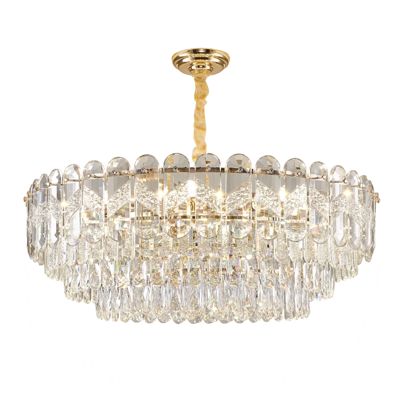DecorBites™ Crystal Chandelier LED Light: Modern Luxury Restaurant Hall Lighting