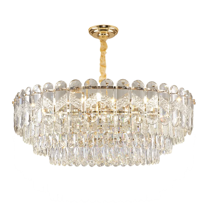 DecorBites™ Crystal Chandelier LED Light: Modern Luxury Restaurant Hall Lighting