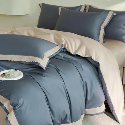 DecorBites™ Luxe Lace Bedding Set: 1000TC Egyptian Cotton Duvet, Sheet, Pillowcases
