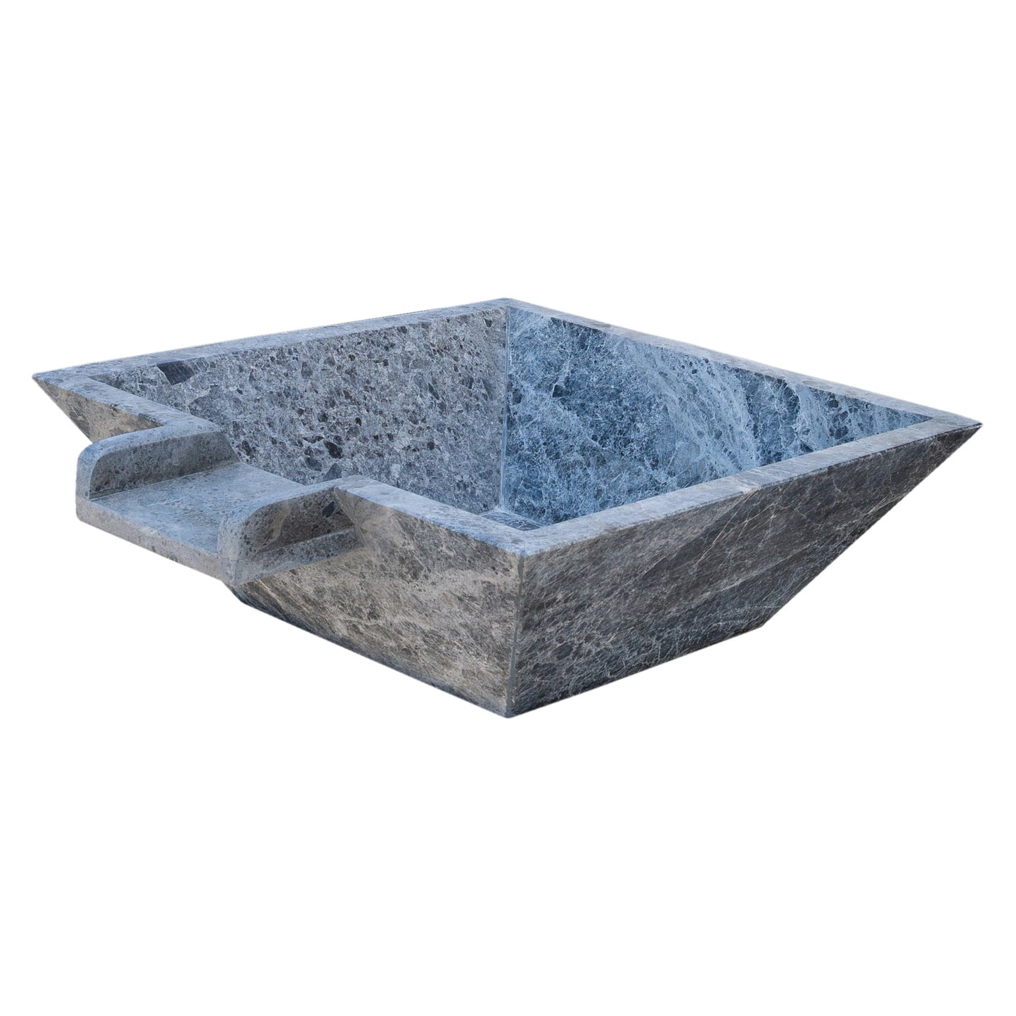 Silver Shadow Marble Natural Stone Pool Square Poolwok with Lip