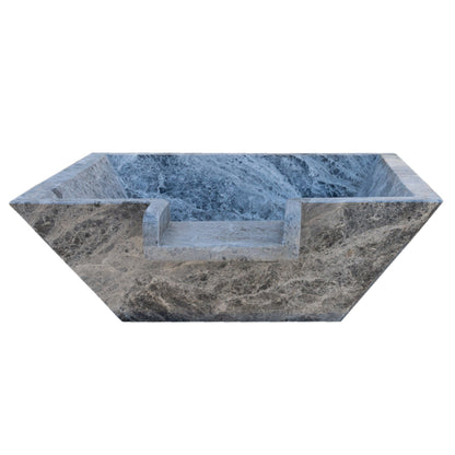 Silver Shadow Marble Natural Stone Pool Square Poolwok with Lip