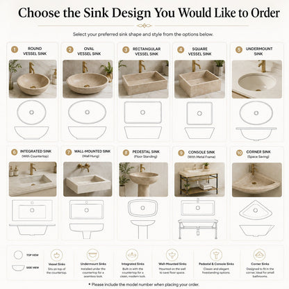 Beige Marble Sink