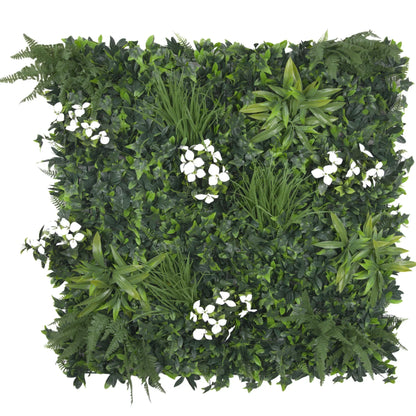 Sample Panel – Snowy White Vertical Garden (Small Sample)