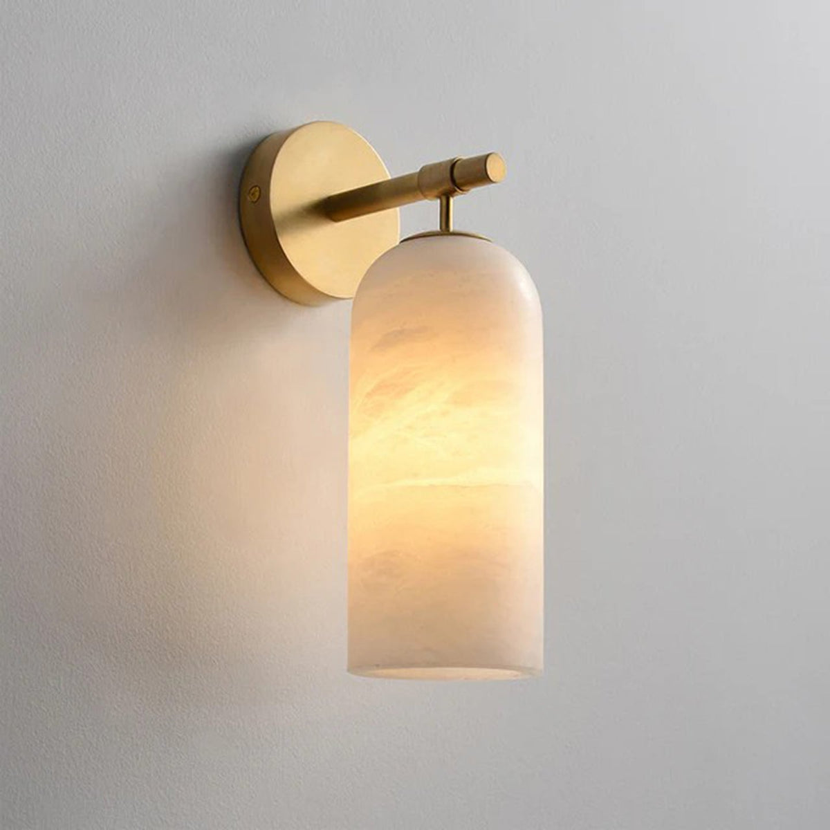Alabaster Cylinder Wall Sconce