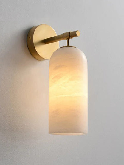 Alabaster Cylinder Wall Sconce