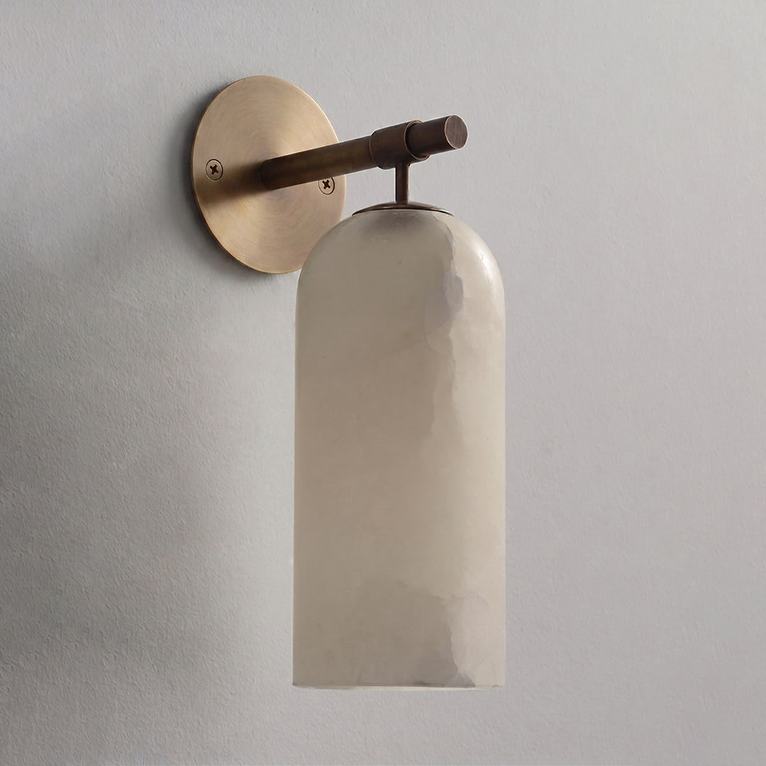Alabaster Cylinder Wall Sconce