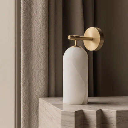Alabaster Cylinder Wall Sconce