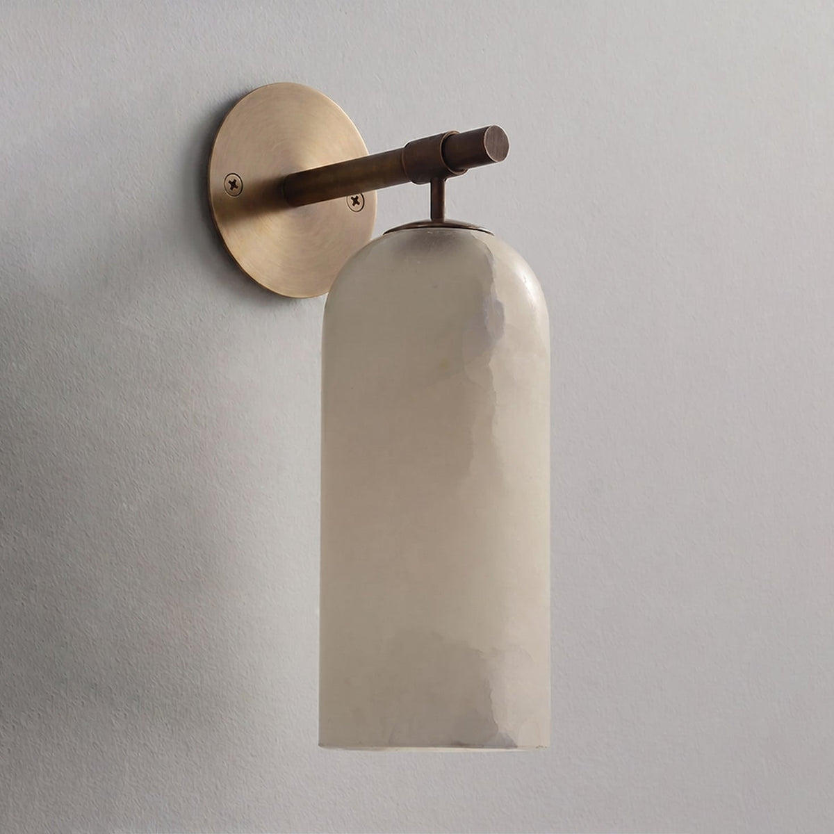 Alabaster Cylinder Wall Sconce