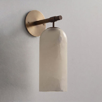 Alabaster Cylinder Wall Sconce