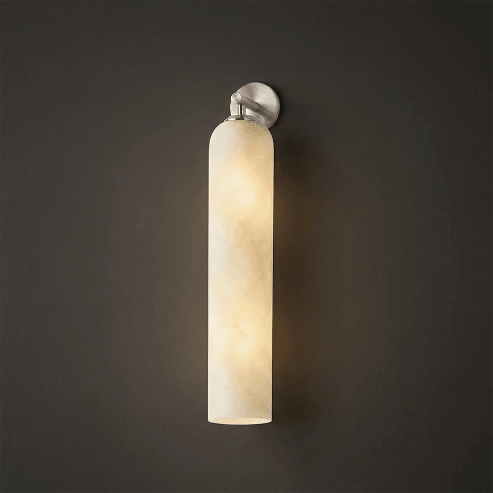 Alabaster Tube Cylinder Wall Sconce