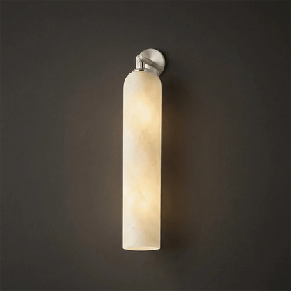 Alabaster Tube Cylinder Wall Sconce