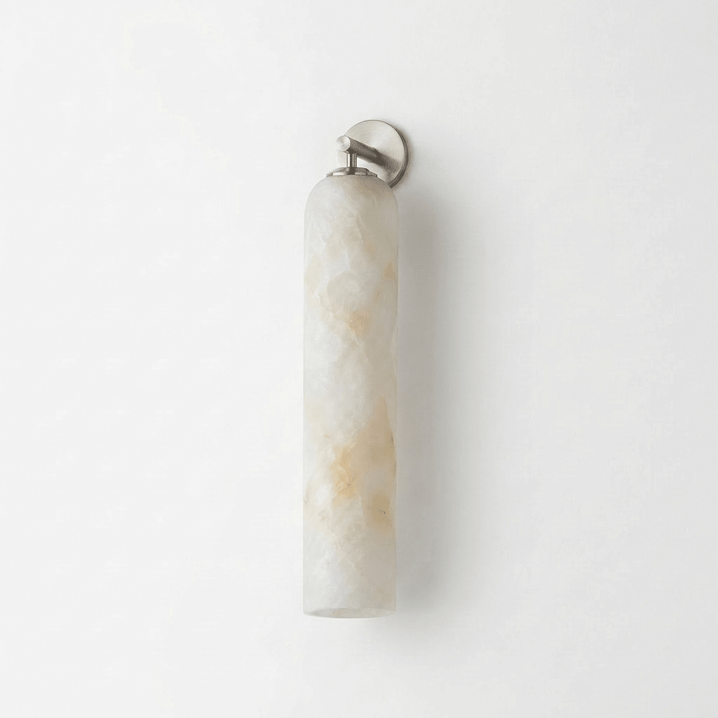 Alabaster Tube Cylinder Wall Sconce
